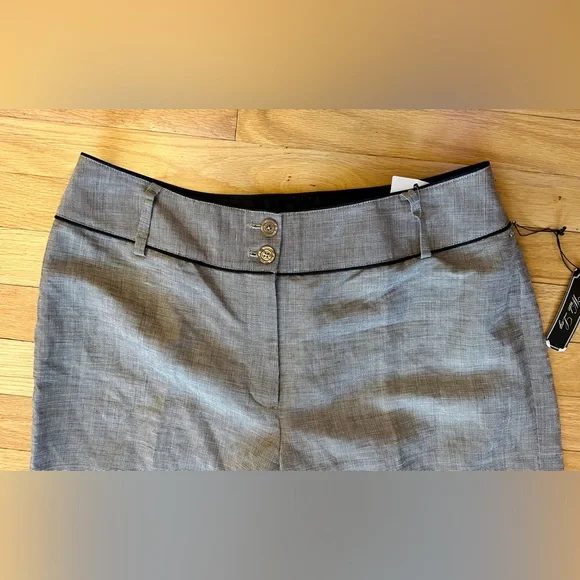 White House Black Market women’s linen blend wide leg trousers size 12 NWT - Picture 2 of 11